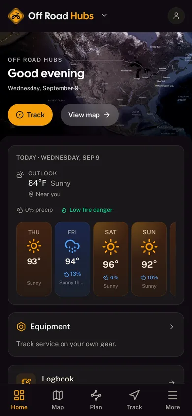 The GoHubs app dashboard for one activity