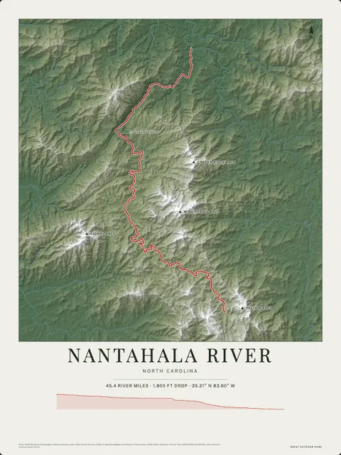 A forest poster of Nantahala River, North Carolina