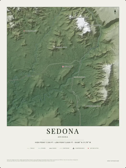 A forest poster of Sedona, Arizona